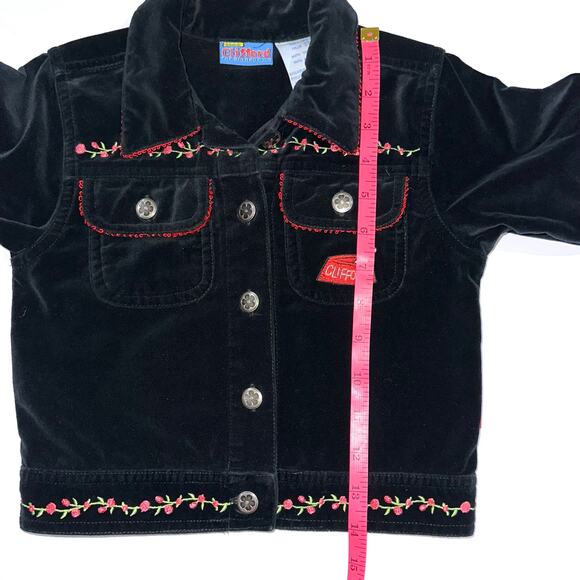 Rare Vintage Y2K Clifford The Big Red Dog Black Velour Scholastic Jacket Size 3T - Picture 12 of 13